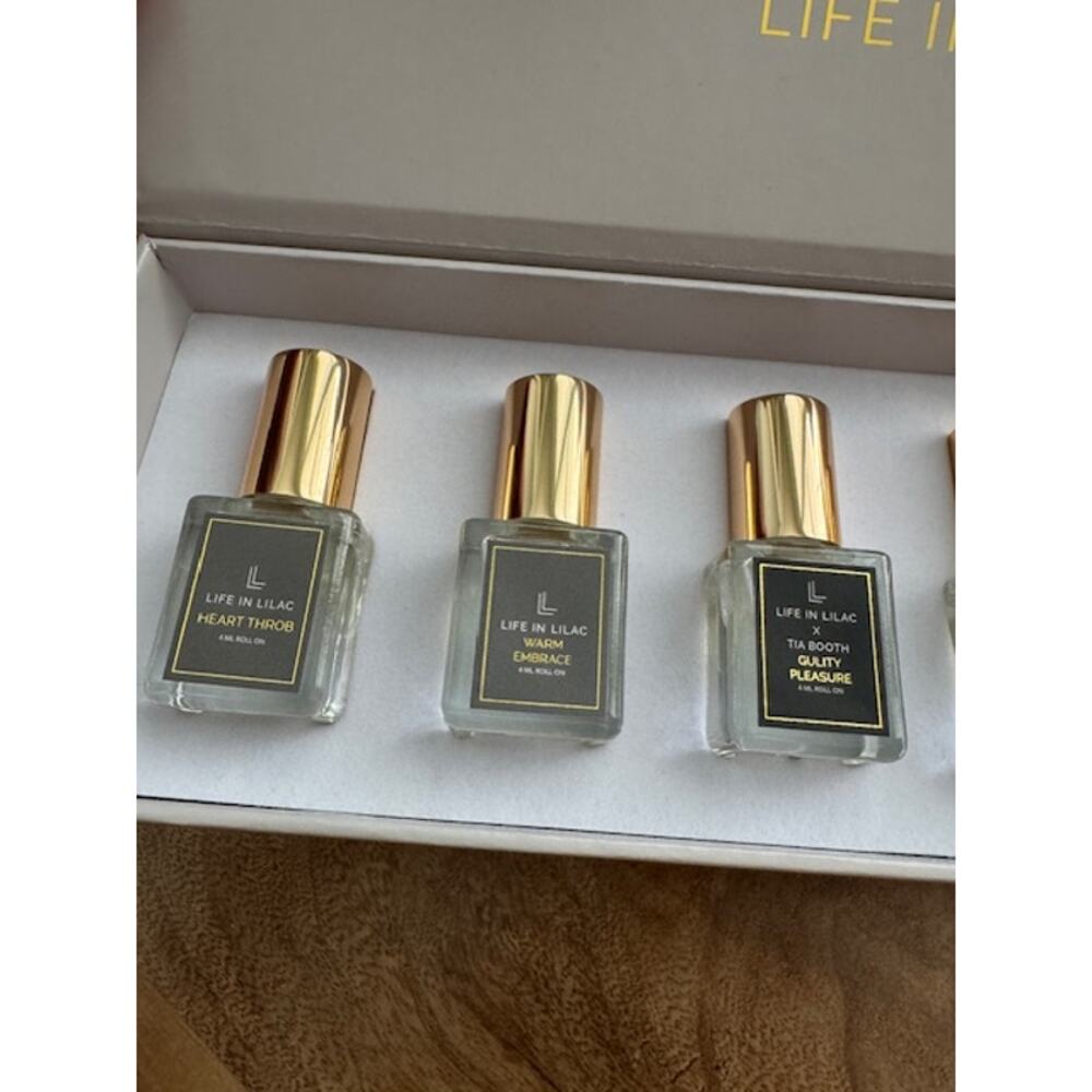 Life in Lilac Best Selling Set of 6 Mini Perfume Roll-On Sampler Scents- New - Picture 4 of 5